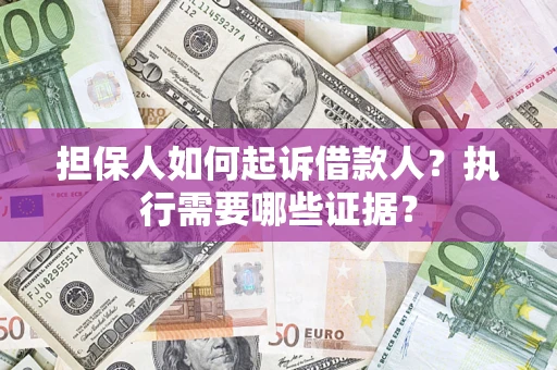 济南担保人如何起诉借款人？执行需要哪些证据？