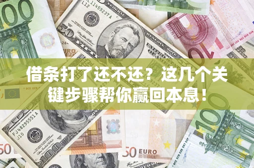 济南借条打了还不还？这几个关键步骤帮你赢回本息！
