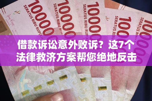 济南借款诉讼意外败诉？这7个法律救济方案帮您绝地反击！